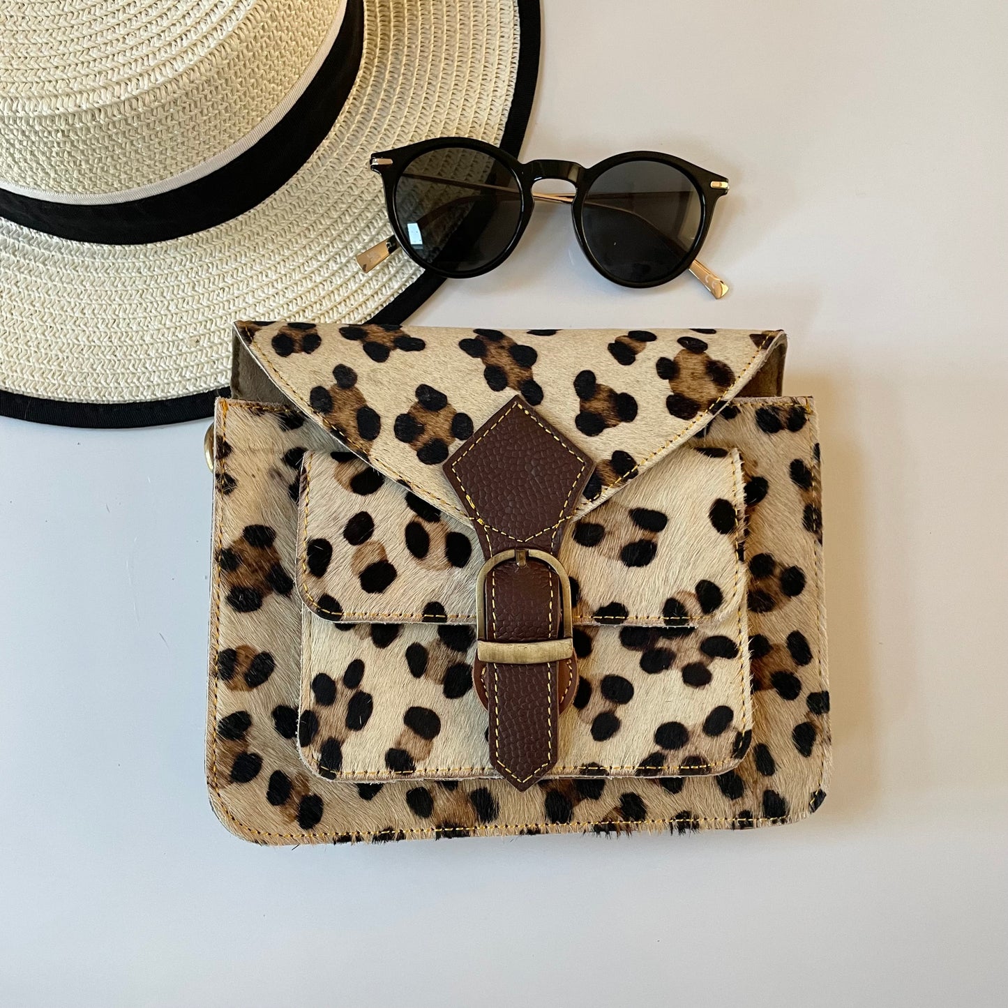 Nephele Kelci Full Print Bags Unique Handmade Recycled Sustainable Upcycled Leather