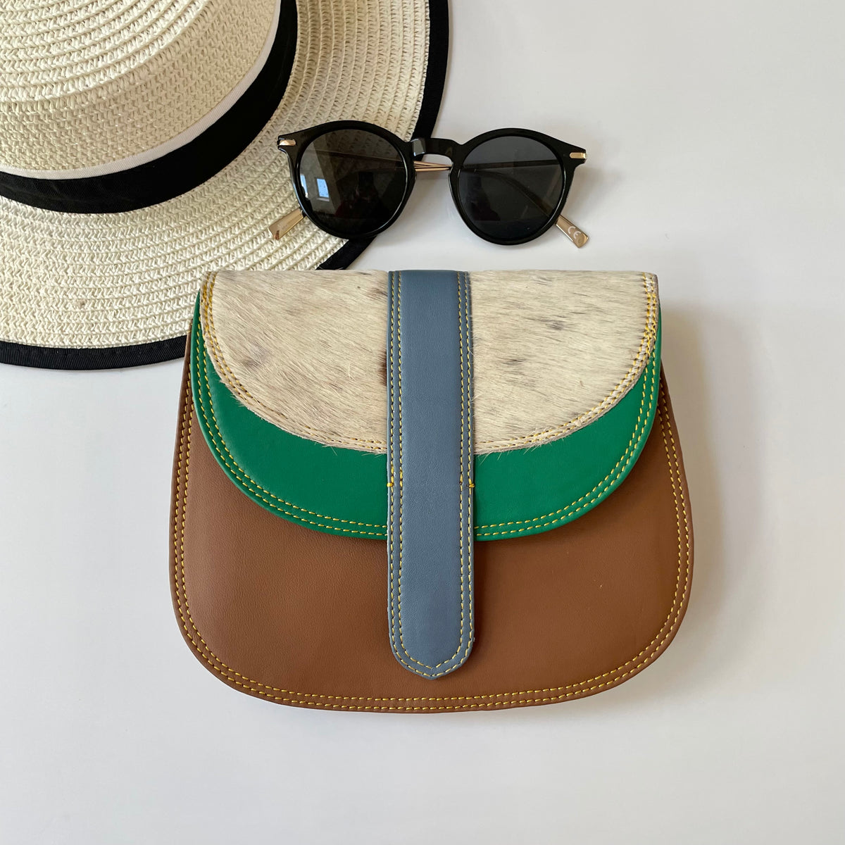 OUTLET Nephele Cecile Bag Unique Handmade Recycled Sustainable Leather