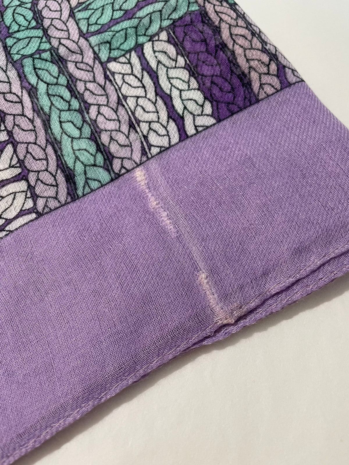 OUTLET Summer Purple and Green Rope Scarf
