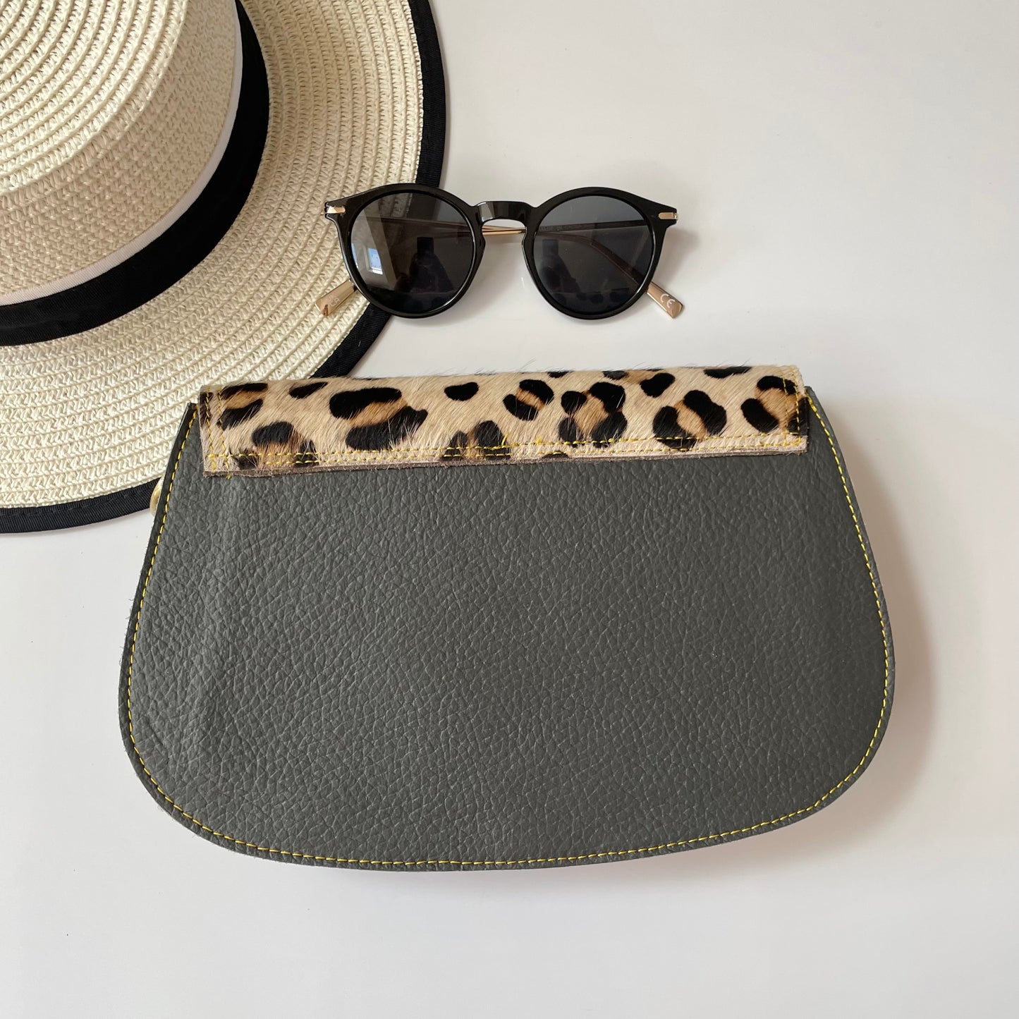OUTLET Nephele Poppy Bag Unique Handmade Recycled Sustainable Leather