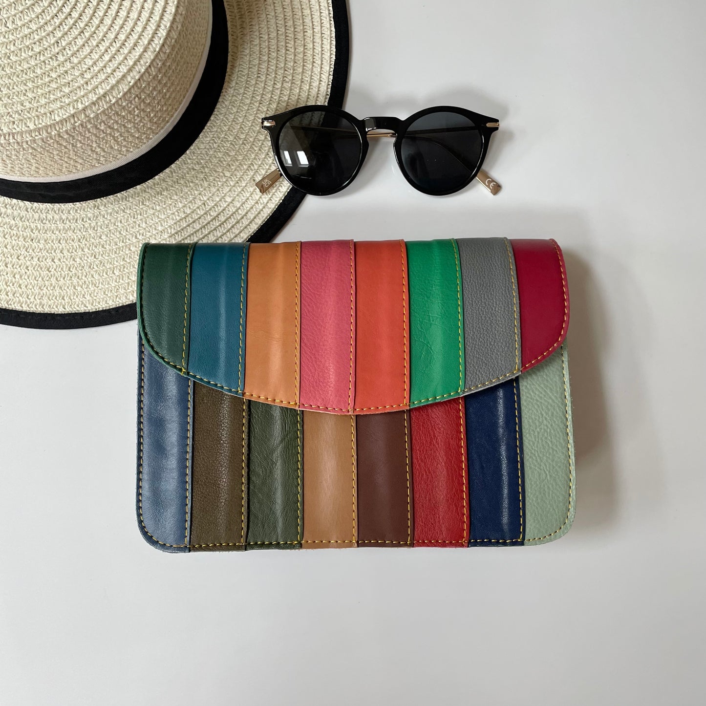 Nephele Lucy Bags Unique Handmade Recycled Sustainable Upcycled Leather Rainbow
