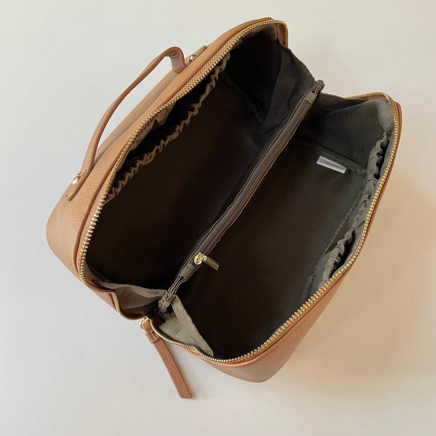 Green Vanity Case Pebbled Faux Leather