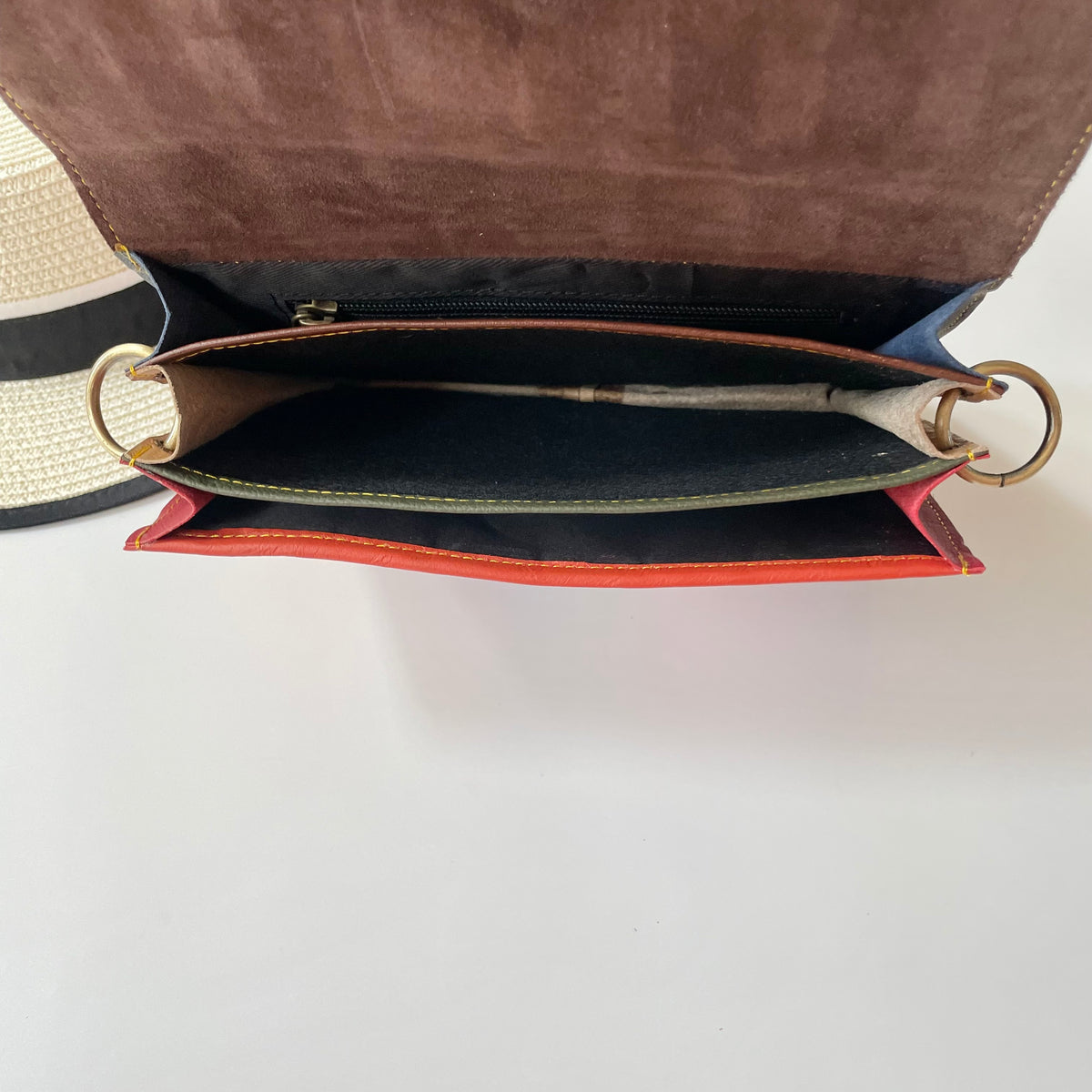 OUTLET Nephele Lucy Bag Unique Handmade Recycled Sustainable Leather Rainbow