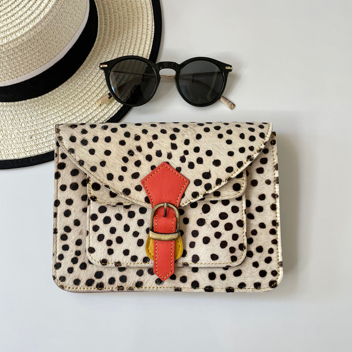 Nephele Kelci Full Print Bags Unique Handmade Upcycled Sustainable Leather