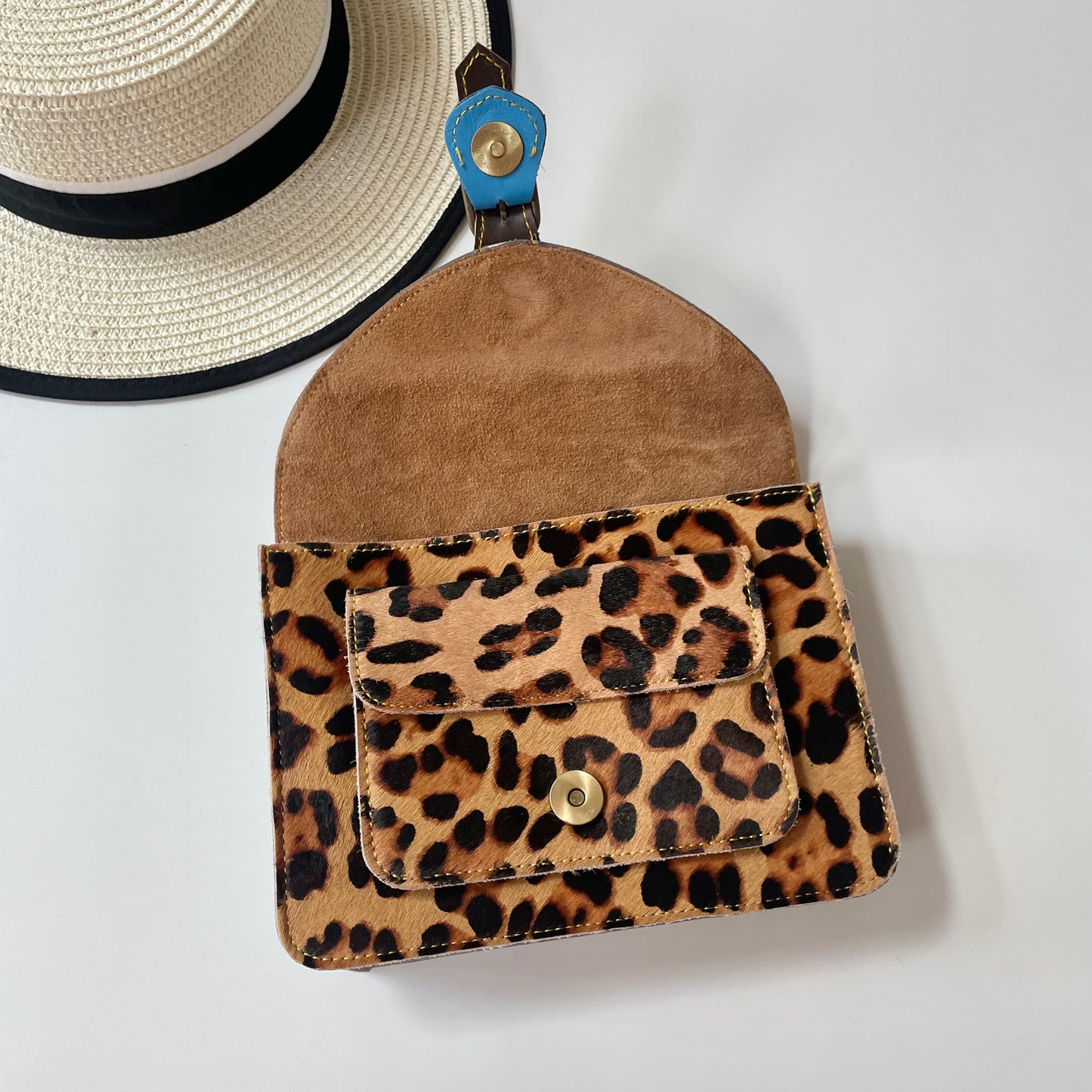 OUTLET Nephele Kelci Full Print Bag Unique Handmade Recycled Sustainable Leather