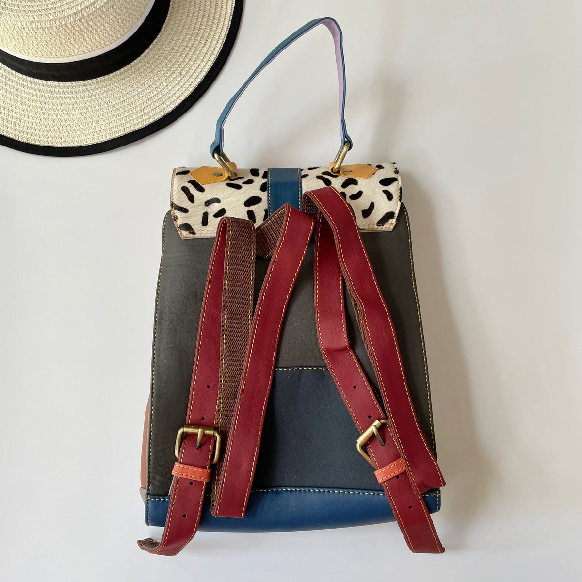 NEW Nephele Freya Backpack Unique Handmade Recycled Leather