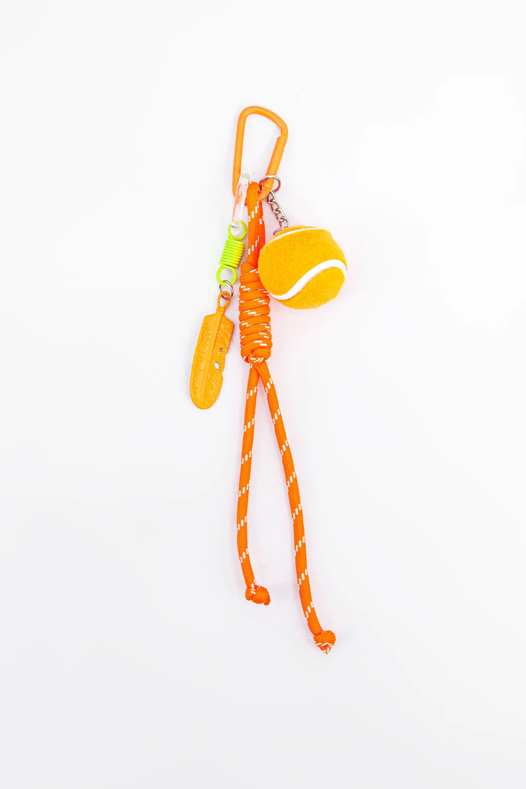 Tennis Ball Clip On Bag Charm in Orange