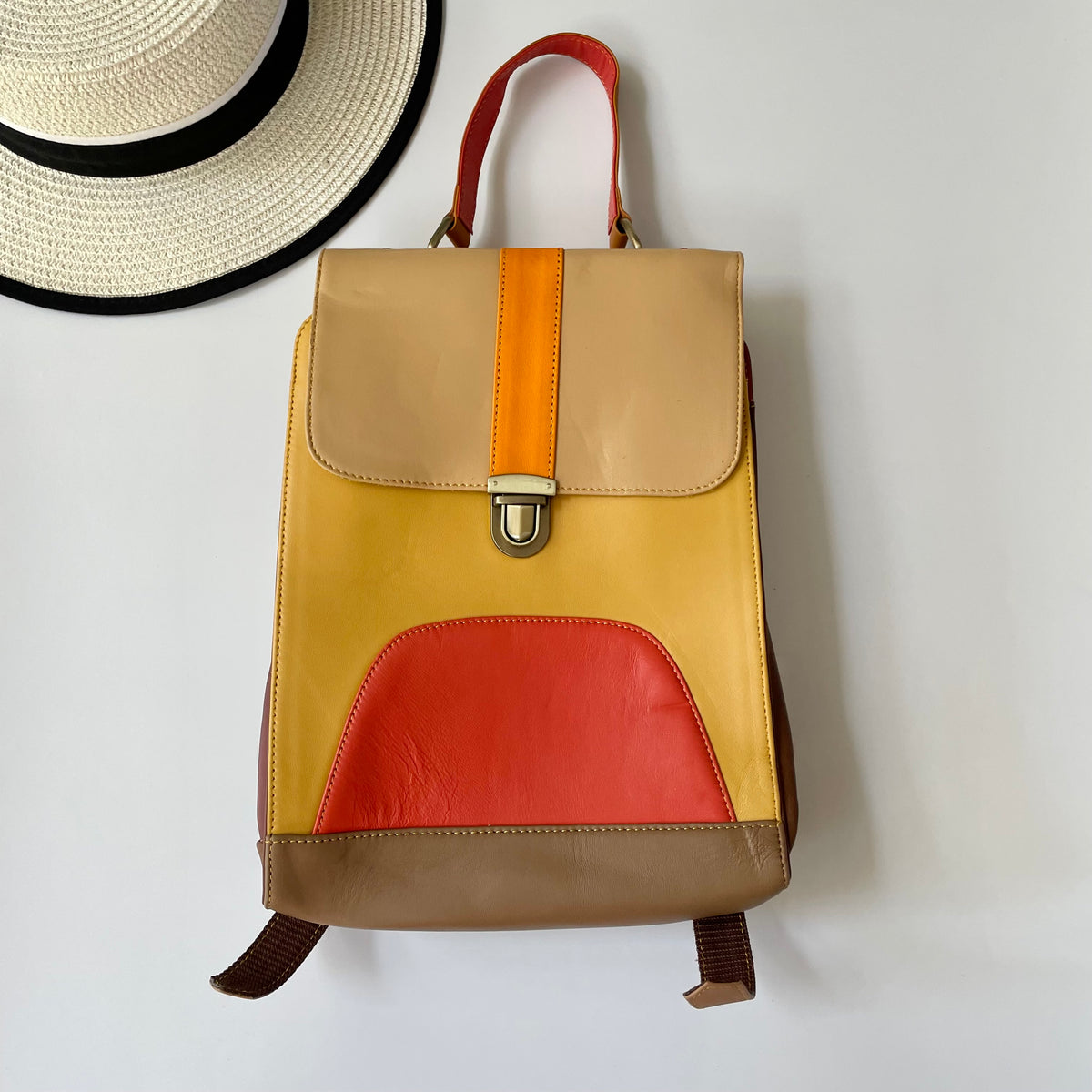 NEW Nephele Freya Backpack Unique Handmade Recycled Leather