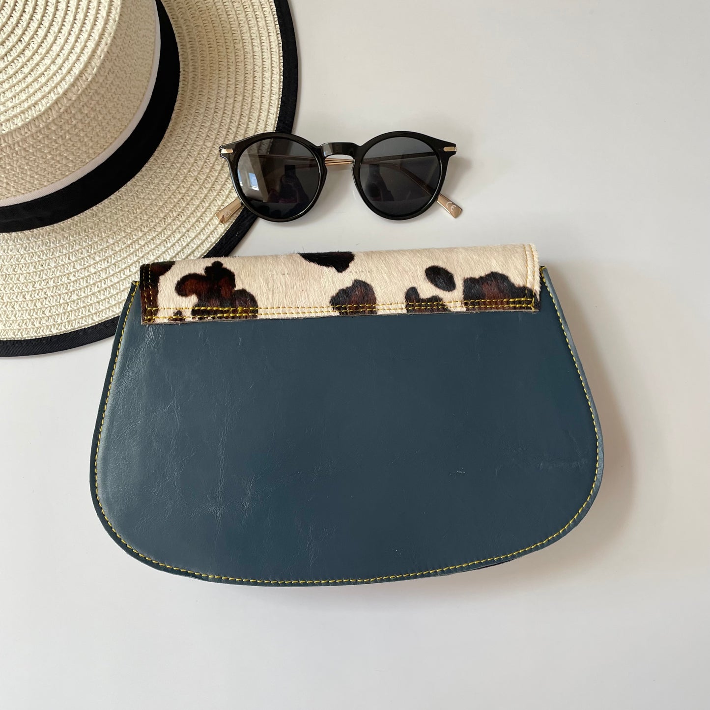 OUTLET Nephele Poppy Bag Unique Handmade Recycled Sustainable Leather