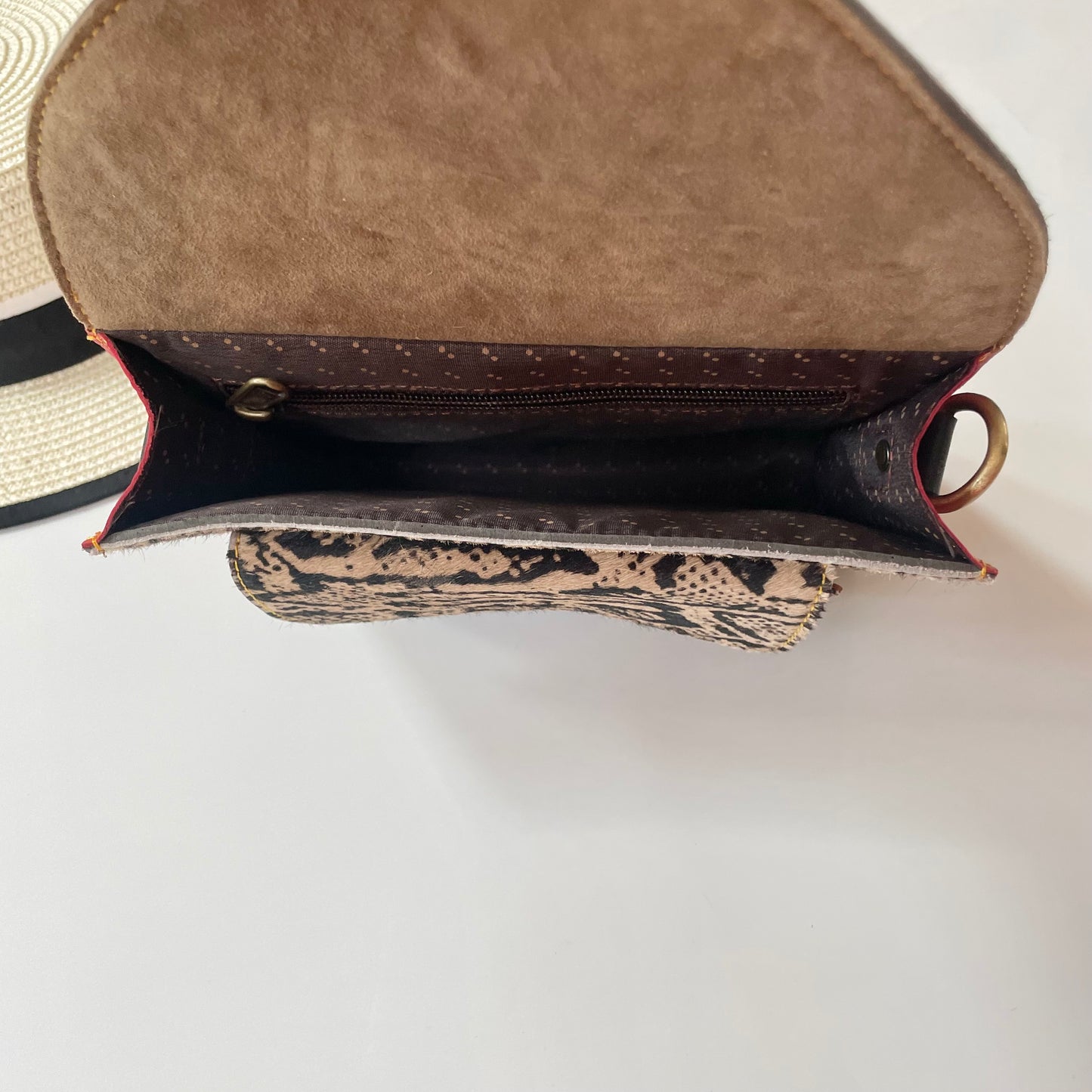 OUTLET Nephele Kelci Full Print Bag Unique Handmade Recycled Sustainable Leather