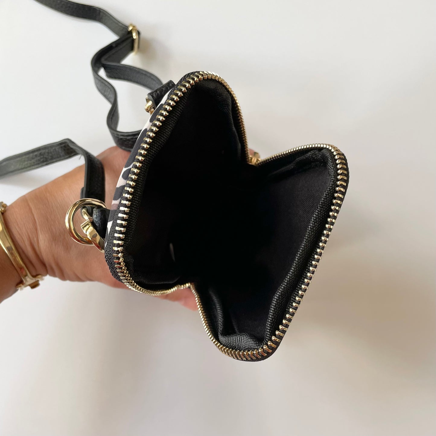 Leopard Print Phone Bag Nylon/PU