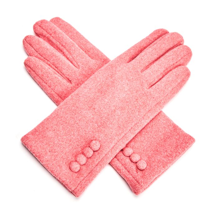 Spring Pink Button Gloves
