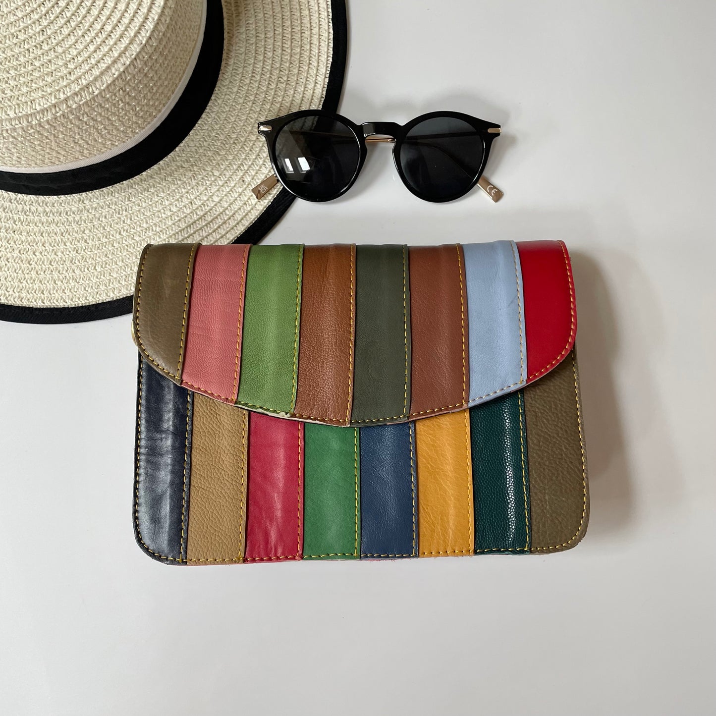 Nephele Lucy Bags Unique Handmade Recycled Sustainable Upcycled Leather Rainbow