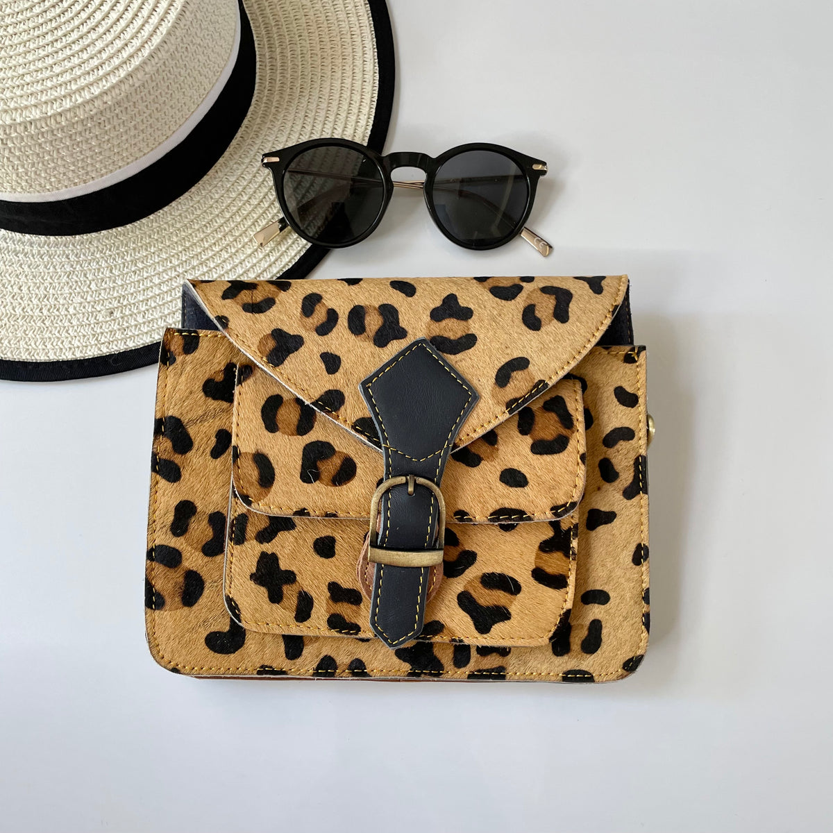 Nephele Kelci Full Print Bags Unique Handmade Upcycled Sustainable Leather