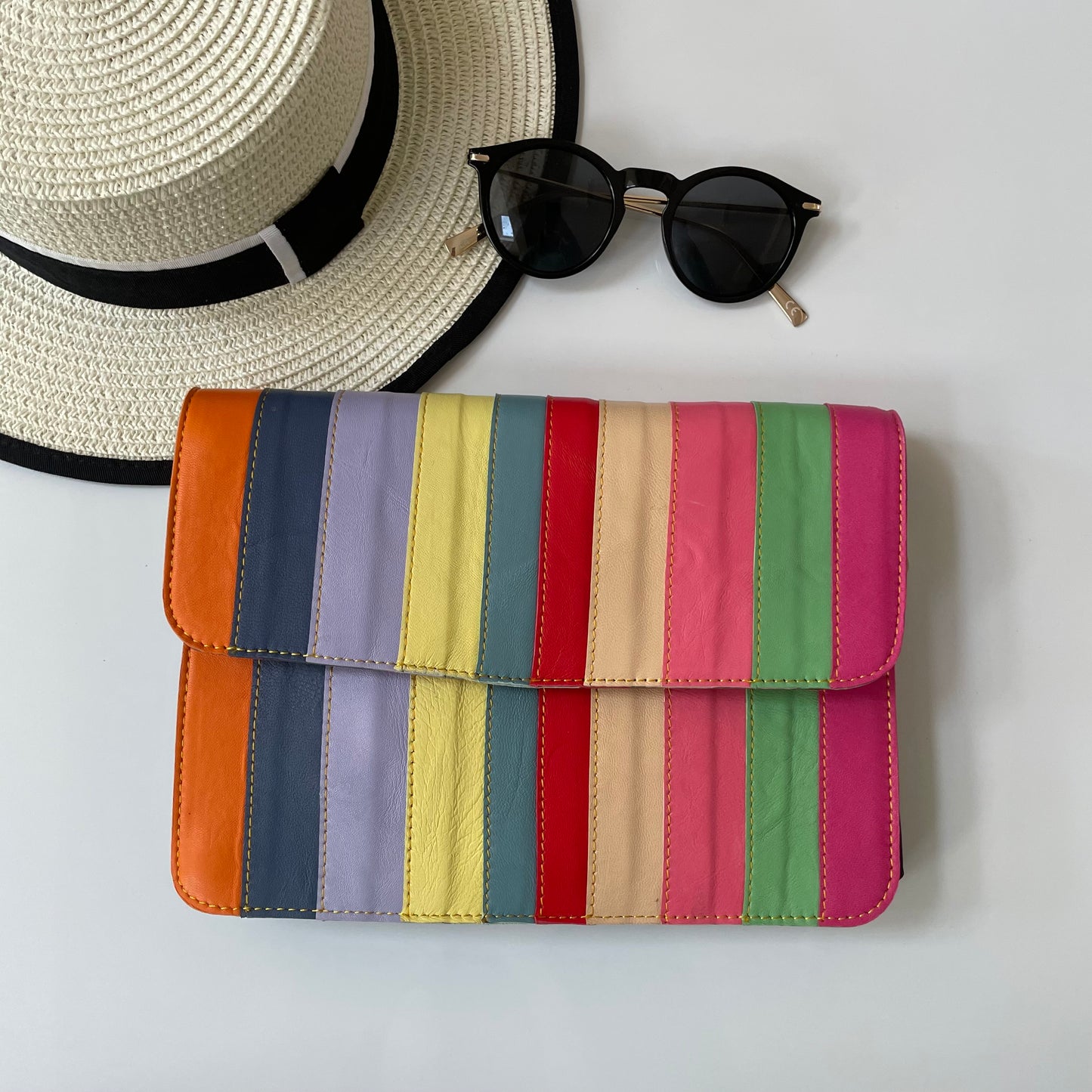 Nephele Luna Bags Unique Handmade Recycled Sustainable Upcycled Leather Rainbow