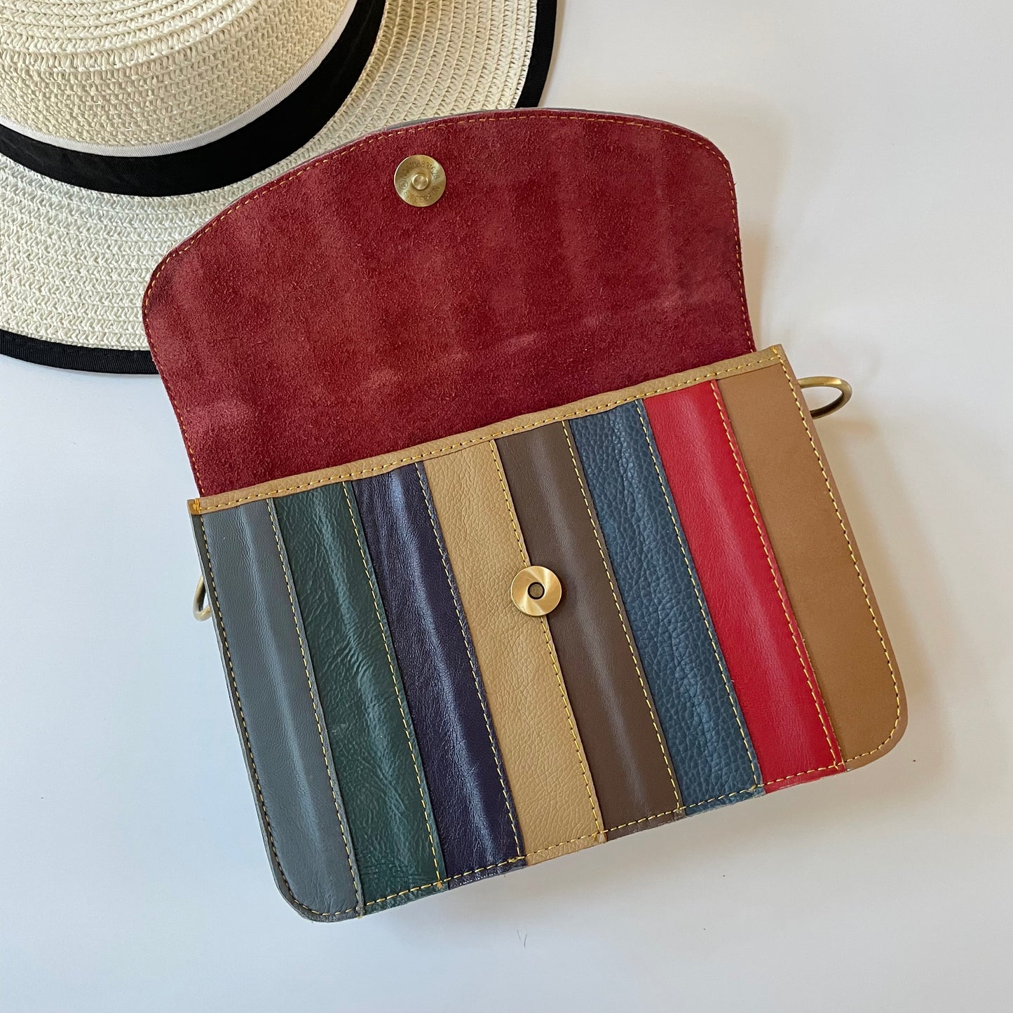 Nephele Lucy Bags Unique Handmade Recycled Sustainable Upcycled Leather Rainbow