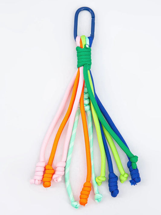 Clip On Bag Charm in Blue/Green/Pink/Orange