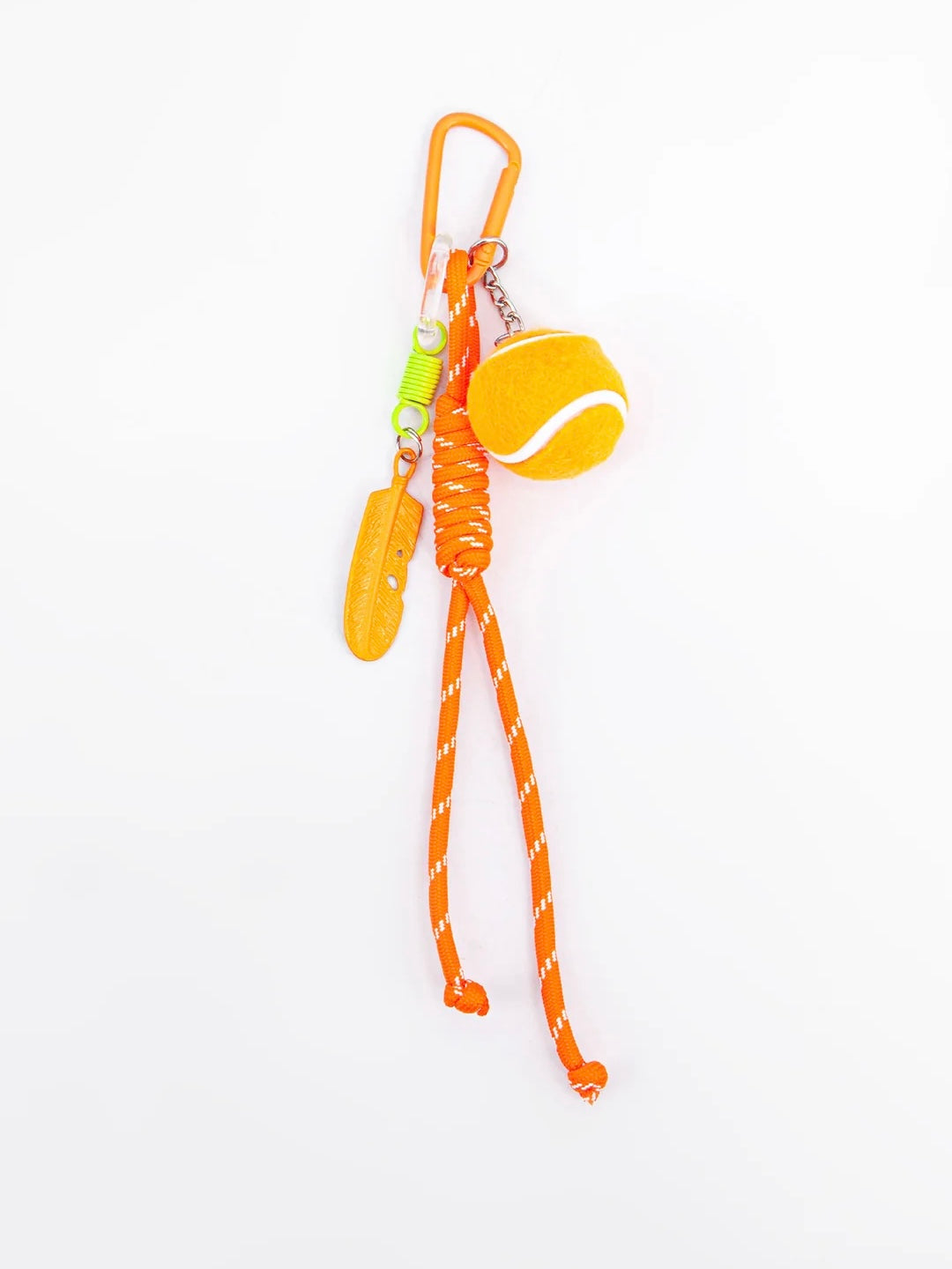 Tennis Ball Clip On Bag Charm in Orange