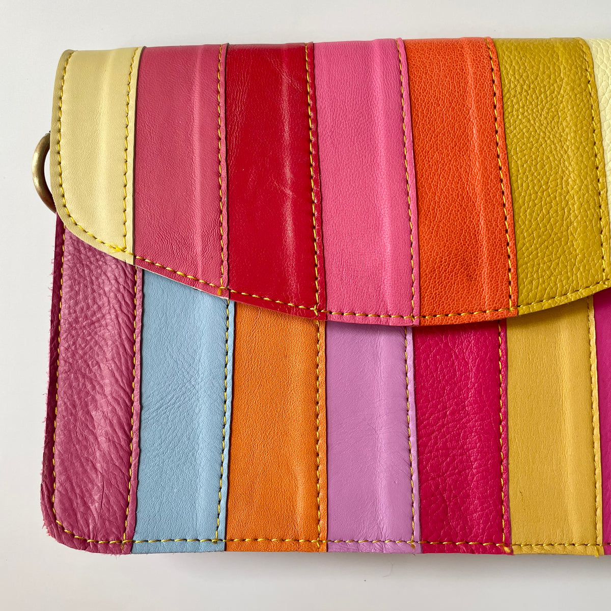 OUTLET Nephele Lucy Bag Unique Handmade Recycled Sustainable Leather Rainbow