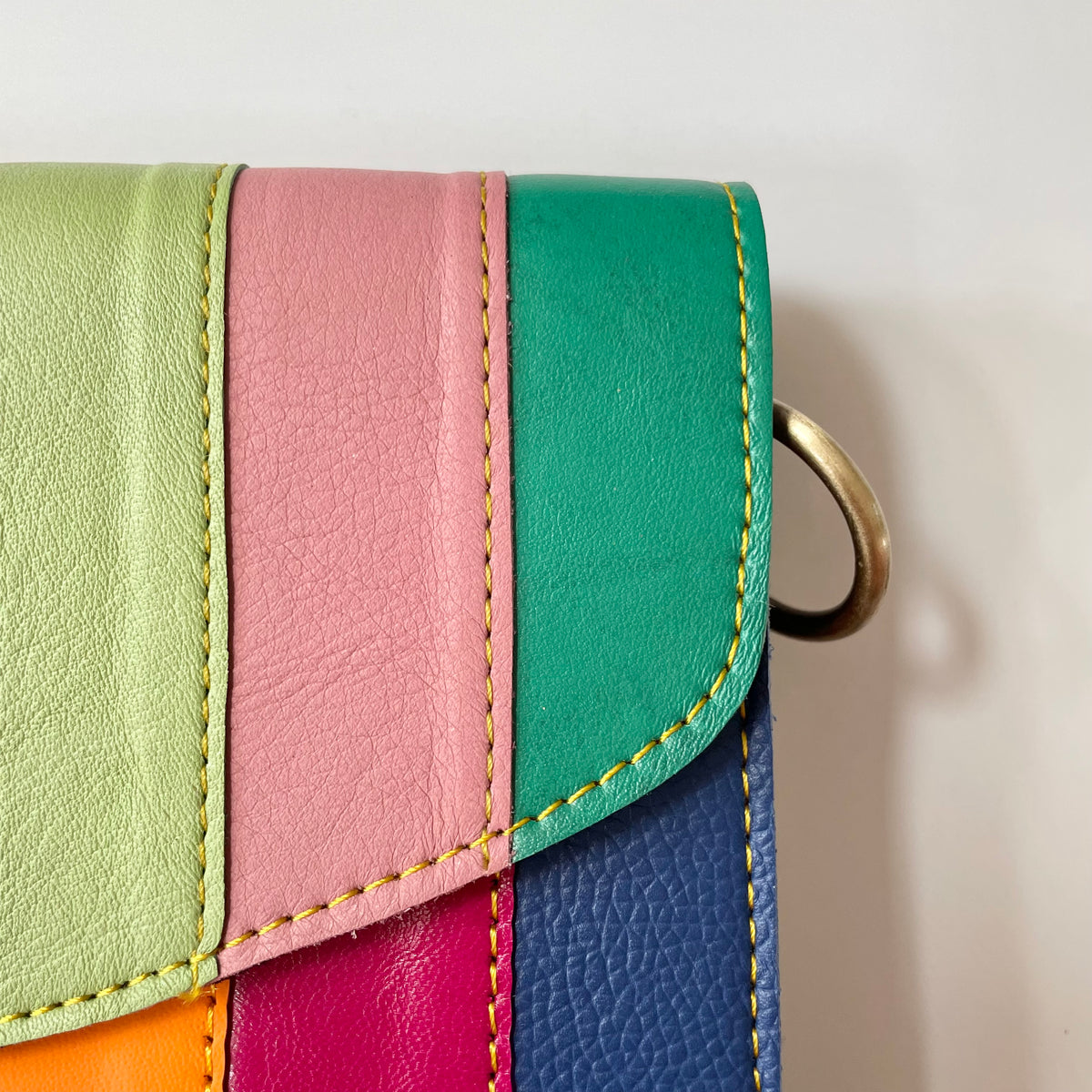 OUTLET Nephele Lucy Bag Unique Handmade Recycled Sustainable Leather Rainbow