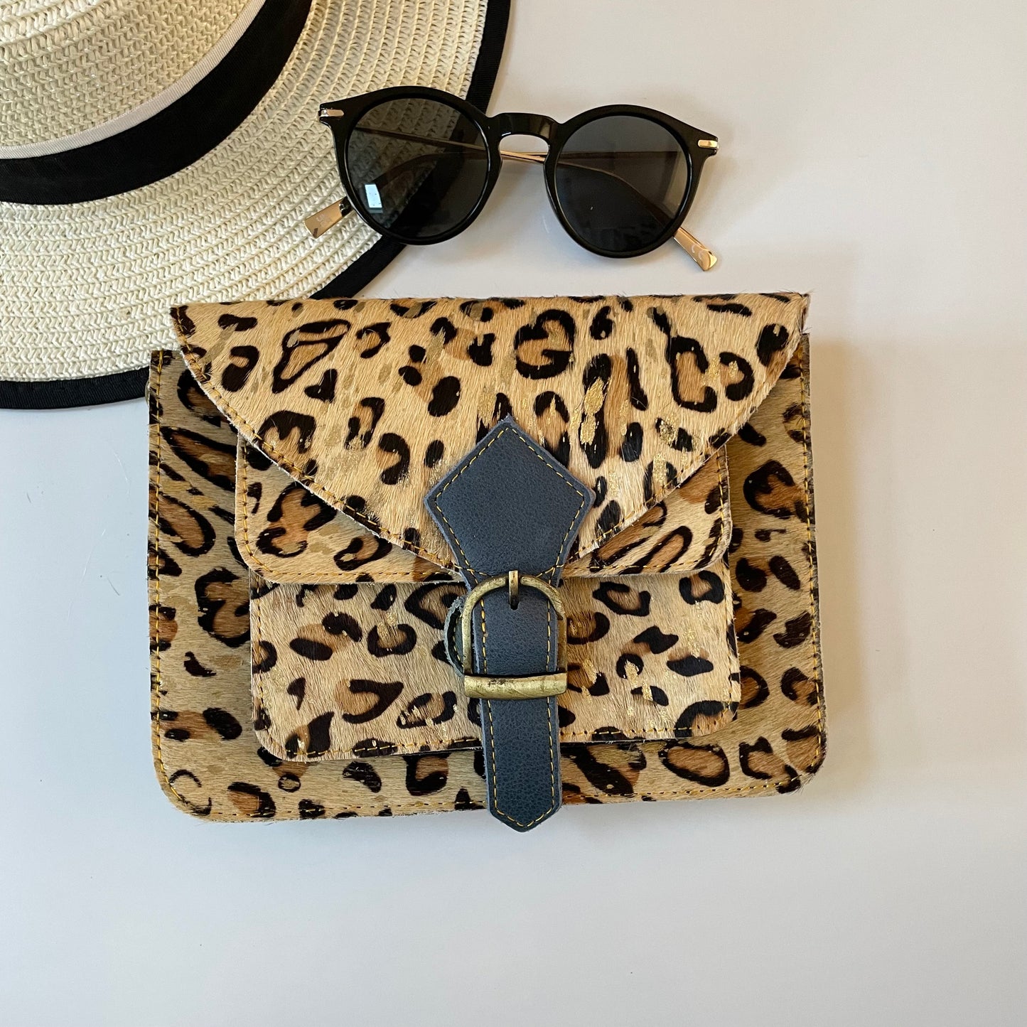 Nephele Kelci Full Print Bags Unique Handmade Recycled Sustainable Upcycled Leather