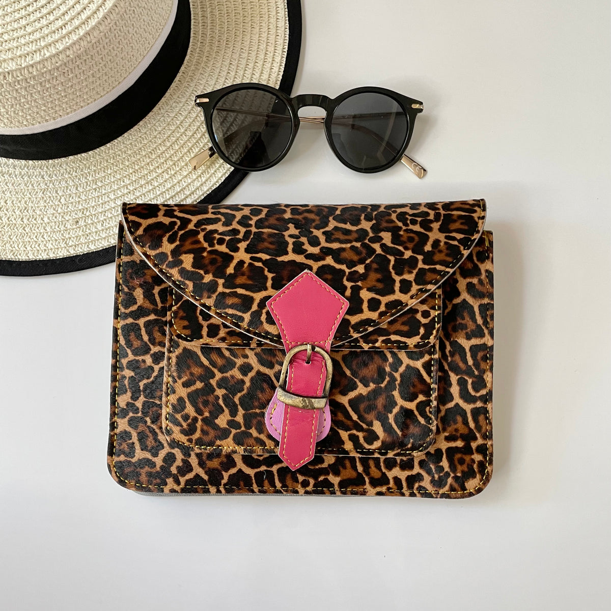 Nephele Kelci Full Print Bags Unique Handmade Upcycled Sustainable Leather