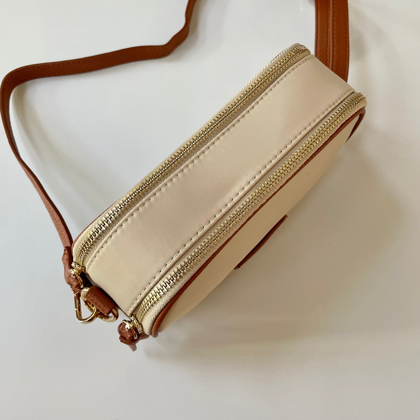 Cream Crossbody Bag Nylon/PU