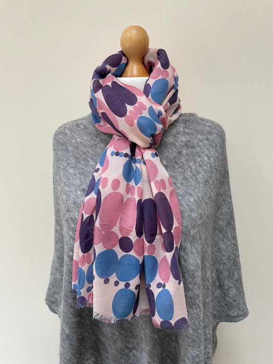Summer Lilac Dots Scarf