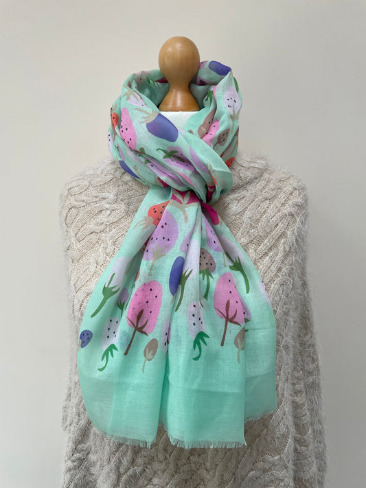 Mint Strawberry Scarf